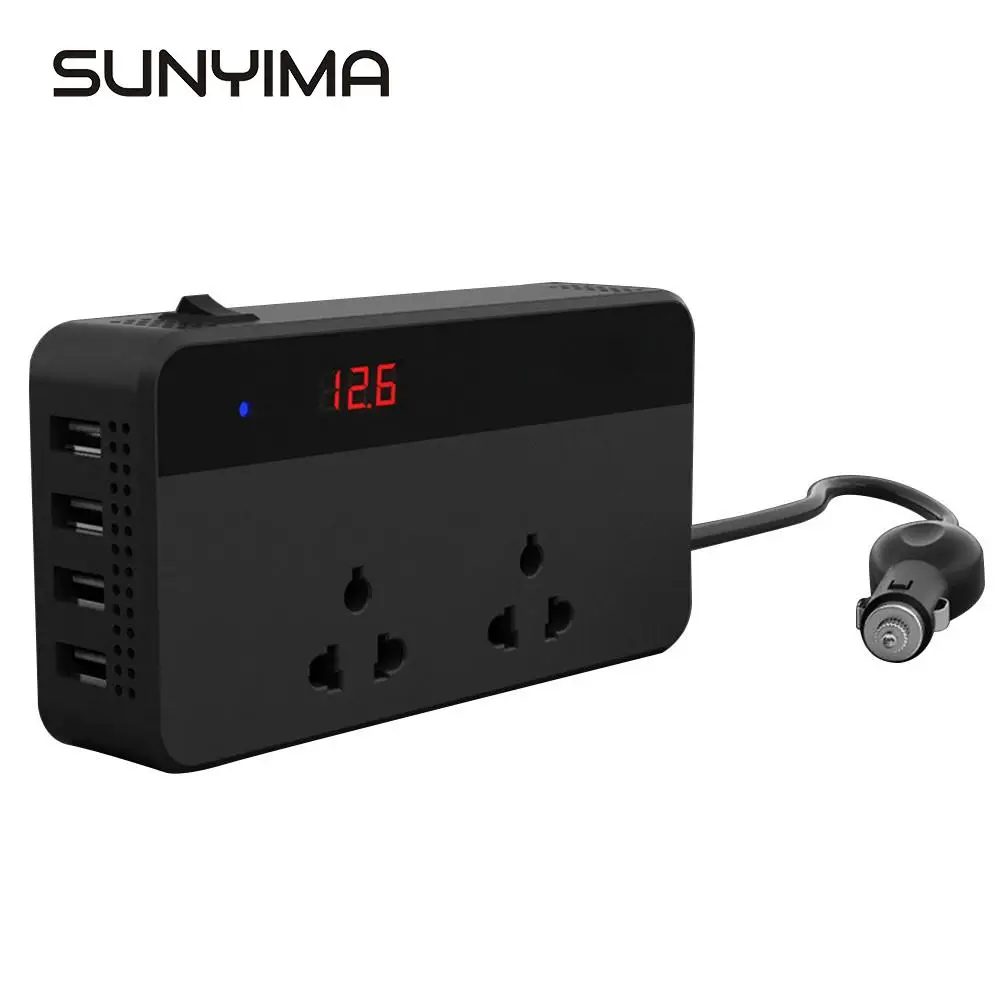 SUNYIMA Multi-Function Inverter Car 12V to 220V 200W 4 USB Inverter Adapter Converter Charger Digital Display Univesal For Car
SUNYIMA Multi-Function Inverter Car 12V to 220V 200W 4 USB Inverter Adapter Converter Charger Digital Display Univesal For Car