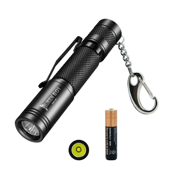 

WUEBN Flashlight LED Keychain Light Utilized CREE XP-G3 AAA Battery Included Torch IP68 Waterproof Light E01 Mini Flashlight