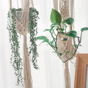 Handmade Lacrame Plant Hanger Vintage Cotton Flowerpot Holder Indoor Wall Hanging Basket Boho Wedding Home Decor M
Handmade Lacrame Plant Hanger Vintage Cotton Flowerpot Holder Indoor Wall Hanging Basket Boho Wedding Home Decor M