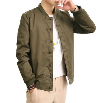 2019 New Spring Bomber Jacket ArmyGreen Chinese Style Men Jackets Cotton Casual Shirt Coats Traditional Clothes chaqueta hombre
2019 New Spring Bomber Jacket ArmyGreen Chinese Style Men Jackets Cotton Casual Shirt Coats Traditional Clothes chaqueta hombre