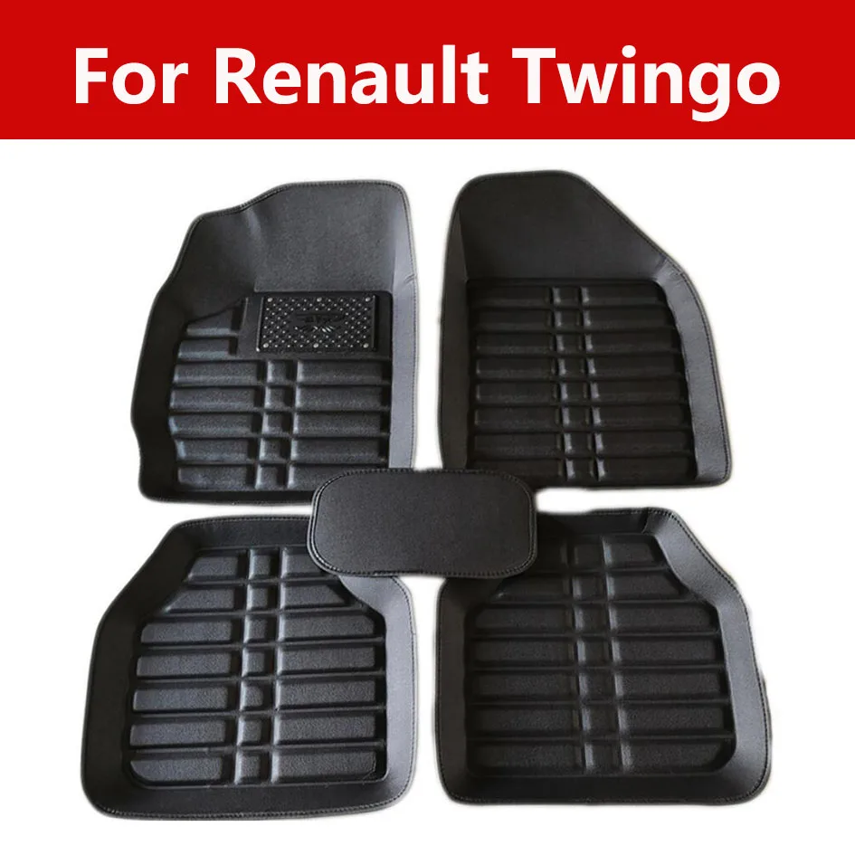 Car Floor Mats Auto Interior Decoration Cover For Renault Twingo Leather Front&ampRear Waterproof | Автомобили и мотоциклы