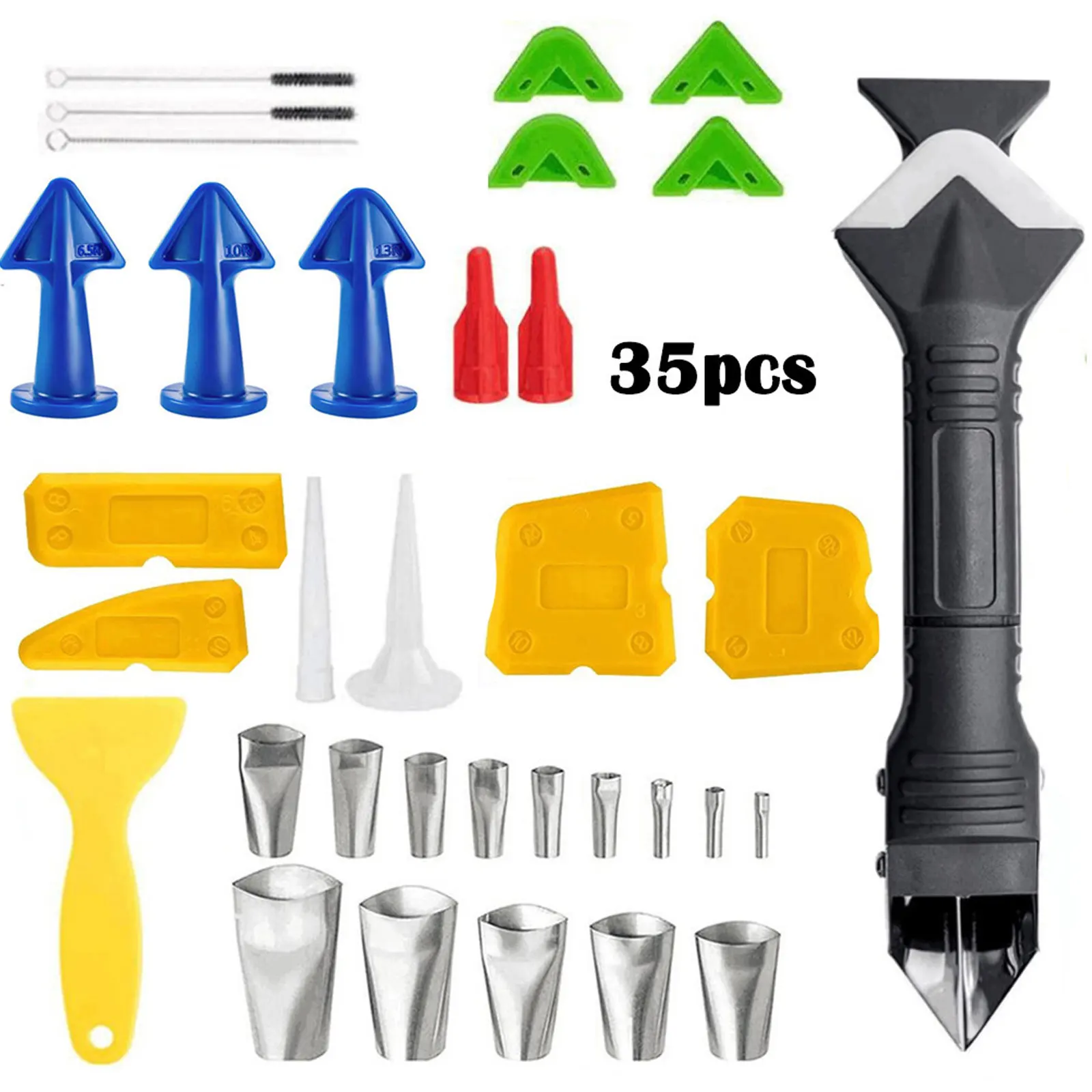 Multifunctional Silicone Remover Caulk Finisher Sealant Smooth Scraper Grout Kit Tools Metal Scraper for Home Wall Cleaner
Multifunctional Silicone Remover Caulk Finisher Sealant Smooth Scraper Grout Kit Tools Metal Scraper for Home Wall Cleaner