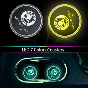 2pcs Car LED Coaster Auto Glow Pad Anti Slip Mat for Skodas Logo Rapid Yeti GreenLine Octavia Comic Kodiak GT A5 A7 Fabia Superb
2pcs Car LED Coaster Auto Glow Pad Anti Slip Mat for Skodas Logo Rapid Yeti GreenLine Octavia Comic Kodiak GT A5 A7 Fabia Superb