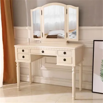 【FCH】Dresser Three-Fold Square Mirror Drawers Roman Column Table/Stool Fluorescent Pink dressing table
【FCH】Dresser Three-Fold Square Mirror Drawers Roman Column Table/Stool Fluorescent Pink dressing table