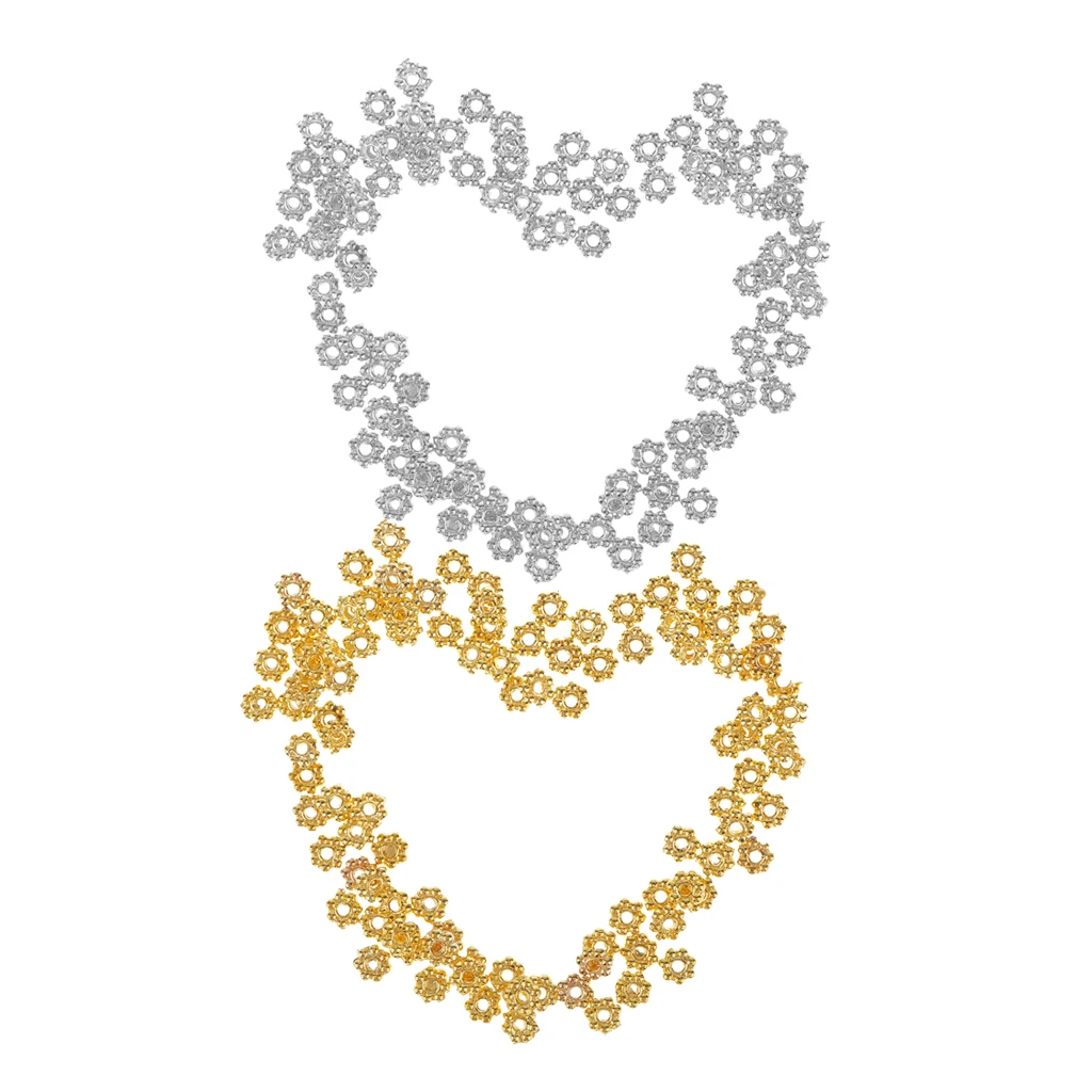 200pcs 4mm Gold/Sliver Plated Small Daisy Metal Spacer Beads Jewelry Making 200pcs 4mm Gold/Sliver Plated Small Daisy Metal Spacer Beads Jewelry Making