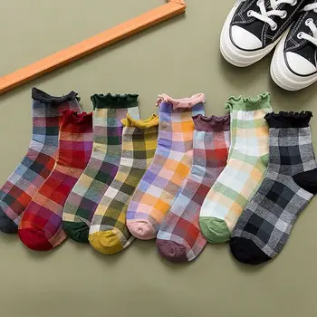 YIMUBA 2020 Spring Retro England Style Plaid Socks Everyday Colors Geometric Breathable Comfortable Ruffle Socks for Women Girls
YIMUBA 2020 Spring Retro England Style Plaid Socks Everyday Colors Geometric Breathable Comfortable Ruffle Socks for Women Girls