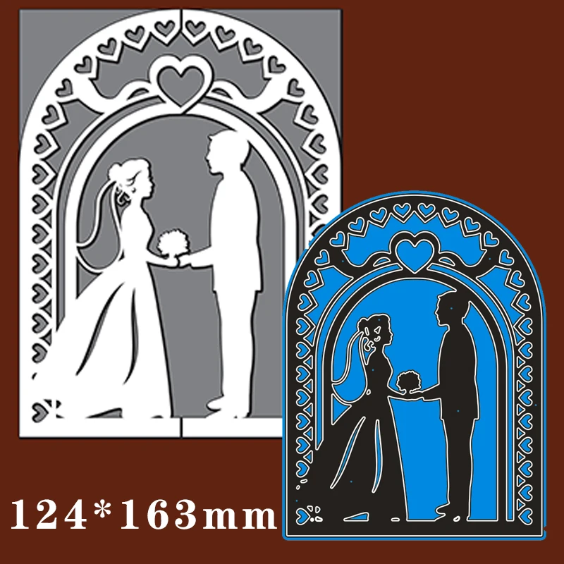 Metal steel Cutting Dies Groom and bride under the arch DIY Scrapbooking Photo Album Embossing paper Cards 124*163mm
Metal steel Cutting Dies Groom and bride under the arch DIY Scrapbooking Photo Album Embossing paper Cards 124*163mm