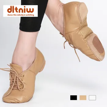 Black White Tan Lace up Premium Cow Genuine Leather Reinforced Outsole Dance Shoes For Girls Boys Jazz Ballet Dancing Sneakers 
Black White Tan Lace up Premium Cow Genuine Leather Reinforced Outsole Dance Shoes For Girls Boys Jazz Ballet Dancing Sneakers