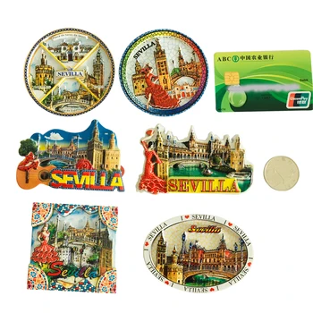 3D Fridge Magnets Home Decoration Accessories Spain Sevilla City Travel Souvenirs Resin Refrigerator Magnetic Stickers SEVILLA
3D Fridge Magnets Home Decoration Accessories Spain Sevilla City Travel Souvenirs Resin Refrigerator Magnetic Stickers SEVILLA
