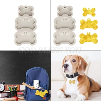 DIY Dog Tag Bone Shaped Keychain Casting Silicone Mould Crafts Key Chain Pendant Making Tools Crystal Epoxy Resin Mold
DIY Dog Tag Bone Shaped Keychain Casting Silicone Mould Crafts Key Chain Pendant Making Tools Crystal Epoxy Resin Mold
