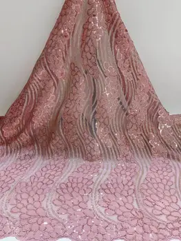 Rose Gold Pink French Net Lace Fabric 2020 Latest african net lace fabric with sequins mesh tulle fabric Wedding Party Dress
Rose Gold Pink French Net Lace Fabric 2020 Latest african net lace fabric with sequins mesh tulle fabric Wedding Party Dress