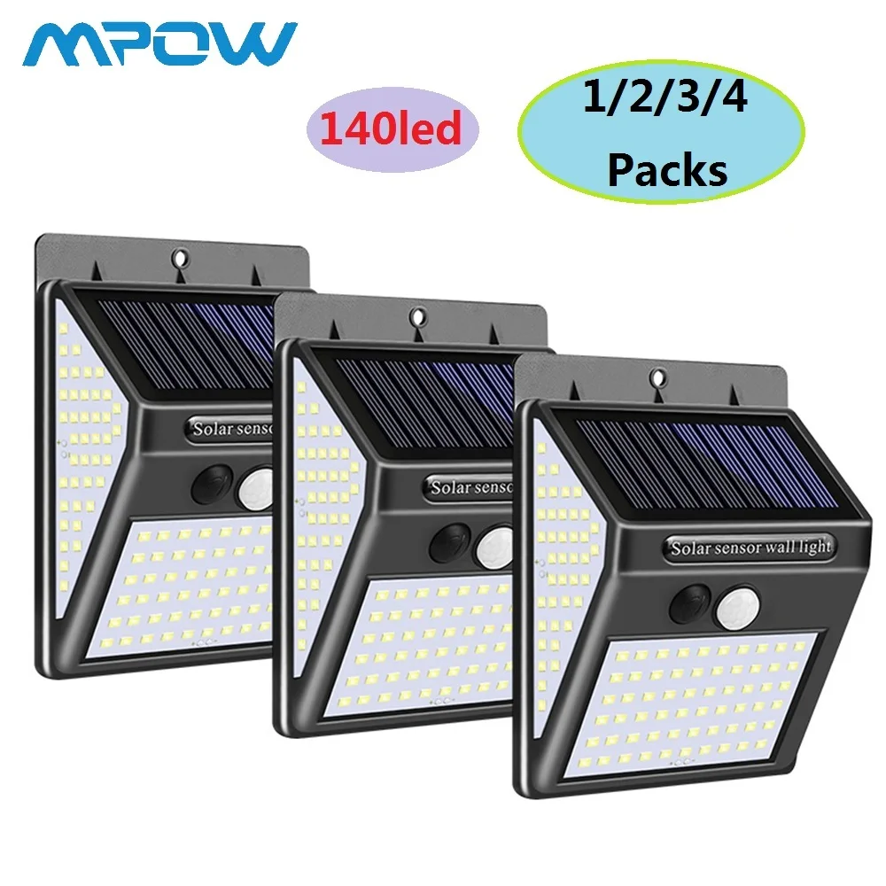 140LEDs Solar Garden Light for MPOW PIR Motion Sensor Wall Light IP65 Waterproof 270° Wide Angle New Security Street Solar Lamp
140LEDs Solar Garden Light for MPOW PIR Motion Sensor Wall Light IP65 Waterproof 270° Wide Angle New Security Street Solar Lamp