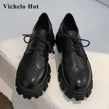Vichelo Hot 2020 early autumn new genuine leather round toe high heels shoes women lace up young lady daily wear basic pumps L83
Vichelo Hot 2020 early autumn new genuine leather round toe high heels shoes women lace up young lady daily wear basic pumps L83