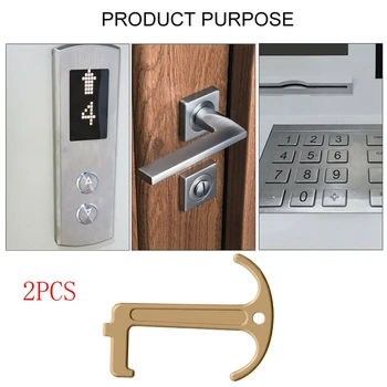 2PCS Keys Contactless Door Handle Key Hygiene Antimicrobial Brass Door Opener Portable Press Elevator Stylus For Home Safety 
2PCS Keys Contactless Door Handle Key Hygiene Antimicrobial Brass Door Opener Portable Press Elevator Stylus For Home Safety