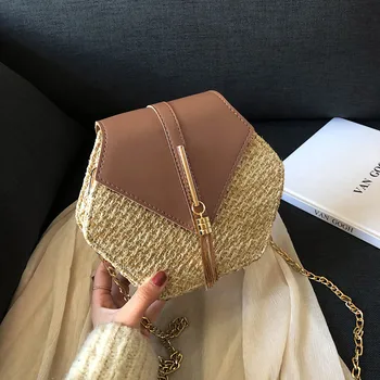 Hexagon Multi Style Straw Leather Handbag Women Summer Rattan Bag Handmade Woven Beach Circle Bohemia Shoulder Bag New Fashion
Hexagon Multi Style Straw Leather Handbag Women Summer Rattan Bag Handmade Woven Beach Circle Bohemia Shoulder Bag New Fashion