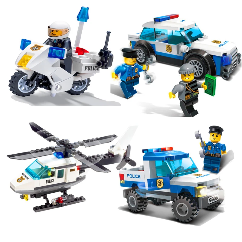 City police building blocks fire swat car Helicopter model toys for children gift compatible with legoings
City police building blocks fire swat car Helicopter model toys for children gift compatible with legoings