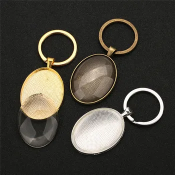 2pcs Blank Keychains Base Findings Oval 30x40mm Glass Cabochon Cameo Pendants Setting Key Rings Base Craft Diy Jewelry Making 
2pcs Blank Keychains Base Findings Oval 30x40mm Glass Cabochon Cameo Pendants Setting Key Rings Base Craft Diy Jewelry Making