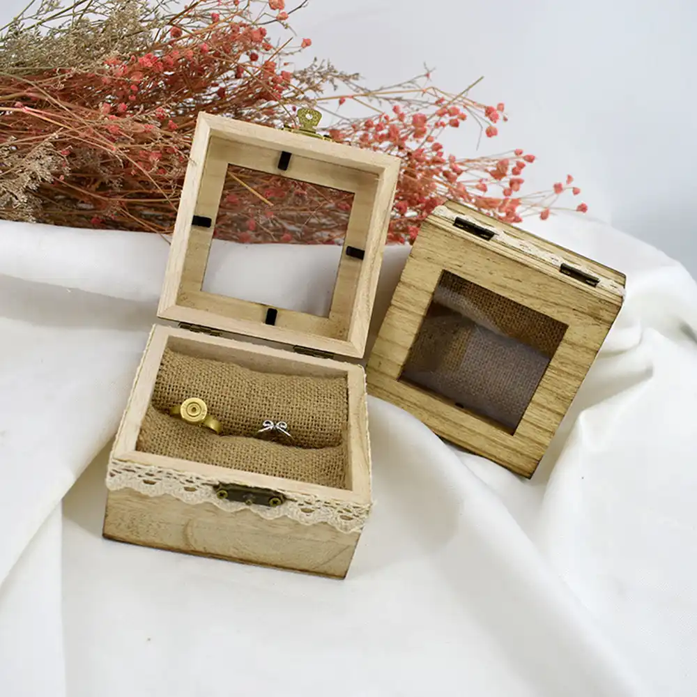 wedding supplies fashion rustic wedding wood romantic ring box