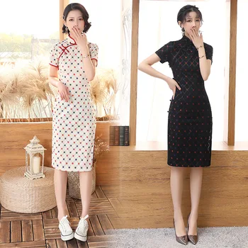 Oversize 3XL High Split Elegant Lace Female Qipao Chinese Style Print Flower Evening Party Cheongsam Vintage Short Sleeve Dress
Oversize 3XL High Split Elegant Lace Female Qipao Chinese Style Print Flower Evening Party Cheongsam Vintage Short Sleeve Dress