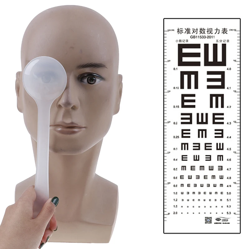 Прозрачный/черный окклюдер для глаз профессиональный ручной оптометрический