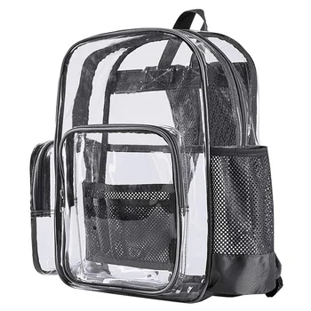 Clear Transparent Pvc School Backpack, Heavy Duty Clear Backpack with Laptop Compartment for Work, Security, Sporting Events
Clear Transparent Pvc School Backpack, Heavy Duty Clear Backpack with Laptop Compartment for Work, Security, Sporting Events