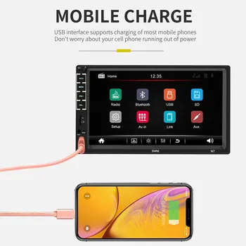 1PC N7 7" Car Radio MP5 Multimedia Player Bluetooth FM AUX Stereo 2 Din Remote Control 12V U Disk TF Card Mobile Phone Charging
1PC N7 7" Car Radio MP5 Multimedia Player Bluetooth FM AUX Stereo 2 Din Remote Control 12V U Disk TF Card Mobile Phone Charging