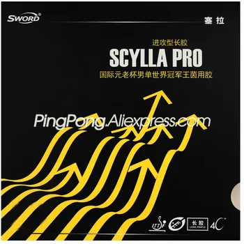 SWORD SCYLLA PRO (Offensive Pips-long) Table Tennis Rubber (Topsheet, OX) Sword Ping Pong Rubber without Sponge