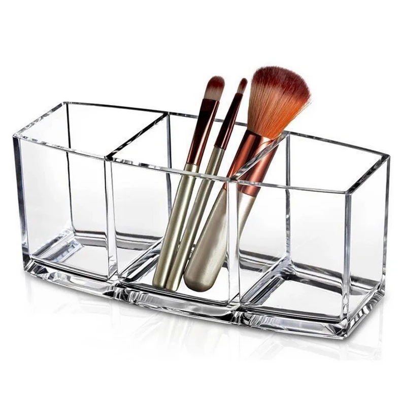 

ELEG-Acrylic Makeup Organizer Cosmetic Holder Makeup Tools Storage Box Brush and Accessory Organizer Box Transparent