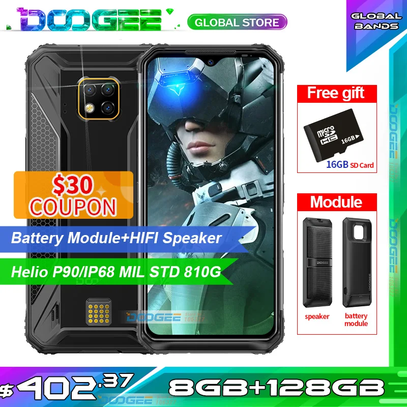 Doogee S95 Pro Modular Rugged Mobile Phone IP68/IP69K Smartphone 6.3" Display Helio P90 Octa Core 48MP Triple camera 8GB 128GB
Doogee S95 Pro Modular Rugged Mobile Phone IP68/IP69K Smartphone 6.3" Display Helio P90 Octa Core 48MP Triple camera 8GB 128GB