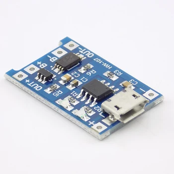 Micro USB DC 5V 1A 18650 Lithium Battery power Charger Module Overcurrent Protection Module Dual Functions TP4056
Micro USB DC 5V 1A 18650 Lithium Battery power Charger Module Overcurrent Protection Module Dual Functions TP4056