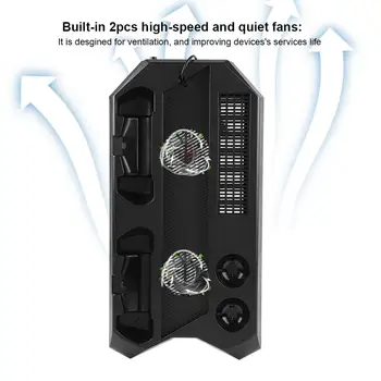Multifunctional Stand Cooling Stand with 2 Fans Two Controller Charging Station for PS4 PRO
Multifunctional Stand Cooling Stand with 2 Fans Two Controller Charging Station for PS4 PRO