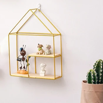 Wall Hanging Wooden Storage Racks Flower Pot House Storage Shelf Book Figurines Display Crafts Shelves Home Decor-Gold
Wall Hanging Wooden Storage Racks Flower Pot House Storage Shelf Book Figurines Display Crafts Shelves Home Decor-Gold