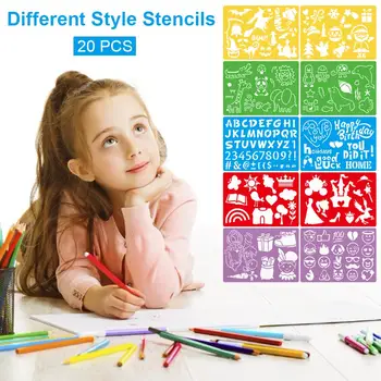 20Pcs 21x15cm Drawing Stencils Set For Kids Over 300 Different Patterns To Draw Imaginative Children's Stories
20Pcs 21x15cm Drawing Stencils Set For Kids Over 300 Different Patterns To Draw Imaginative Children's Stories