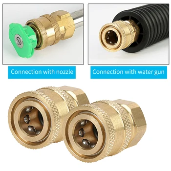2pcs Cleaning Machine Leakproof Quick Connect Pressure Washer Coupler Garden Supplies Water Pipe M14 To 1/4 Inch Universal
2pcs Cleaning Machine Leakproof Quick Connect Pressure Washer Coupler Garden Supplies Water Pipe M14 To 1/4 Inch Universal