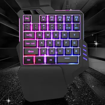 One-hand Gaming Keyboard Portable One Hand Mechanical Wired Colorful Backlit Macro Definition Gaming Keyboard
One-hand Gaming Keyboard Portable One Hand Mechanical Wired Colorful Backlit Macro Definition Gaming Keyboard