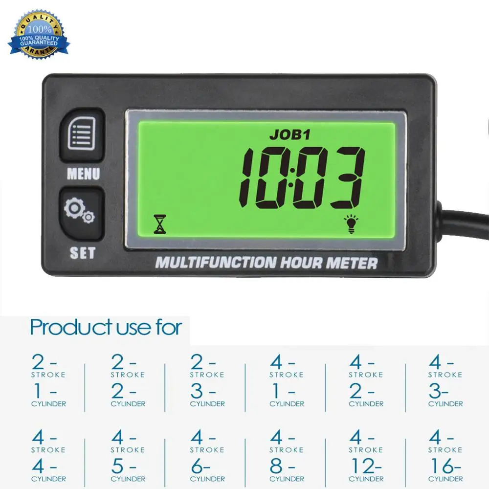 Engine Hour Meter Tachometer Functional Digital Inductive Gasoline Voltmeter with Clock 2 & 4 Stroke Tachometer Maintenance
Engine Hour Meter Tachometer Functional Digital Inductive Gasoline Voltmeter with Clock 2 & 4 Stroke Tachometer Maintenance