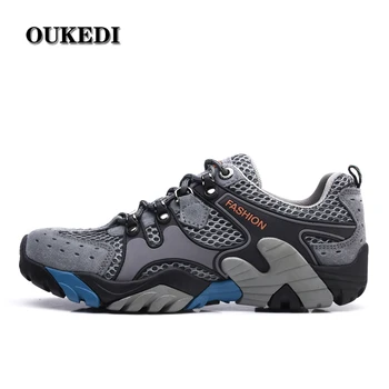 

2019 Men Outdoor Adventure Hiking Shoes For Mountaineer Hunter Anti Collision Waterproof Climbing Mountain Sport Sneakers