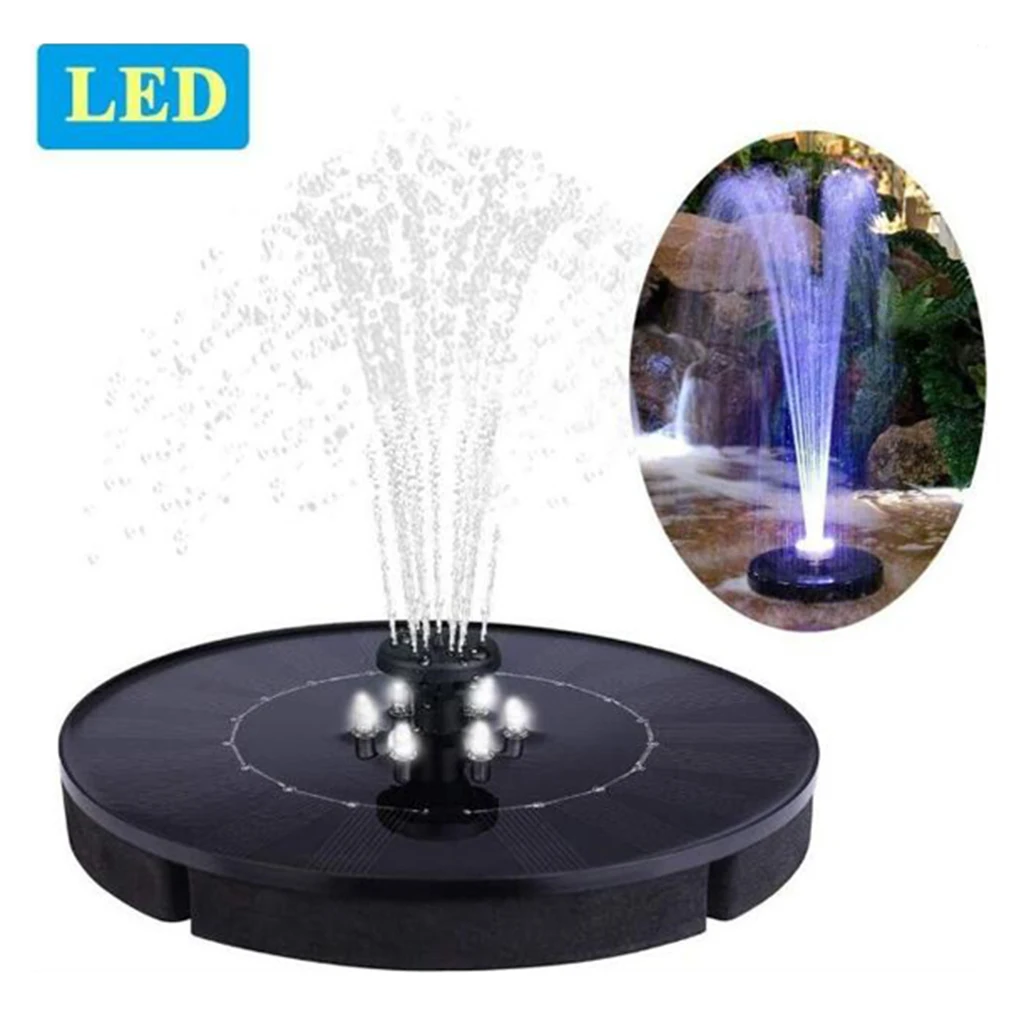 Solar Fountain Pump with LED Light 2.4W Garden Pool Solar Water Pump Fountain Solar Fountain Pump with LED Light 2.4W Garden Pool Solar Water Pump Fountain