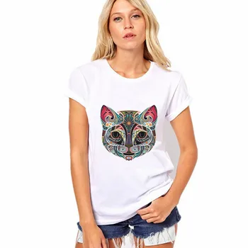 2020 Casual Tees Fashion Female Tops Hip Hop Short Sleeve Flowers Cat Tattoos Print T Shirt New Summer Fashion Women T-Shirt
2020 Casual Tees Fashion Female Tops Hip Hop Short Sleeve Flowers Cat Tattoos Print T Shirt New Summer Fashion Women T-Shirt