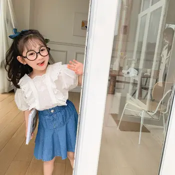 Summer New Arrival Korean style princess all-match sweet short sleeve shirt with cute mini skirt casual suit for baby girls
Summer New Arrival Korean style princess all-match sweet short sleeve shirt with cute mini skirt casual suit for baby girls