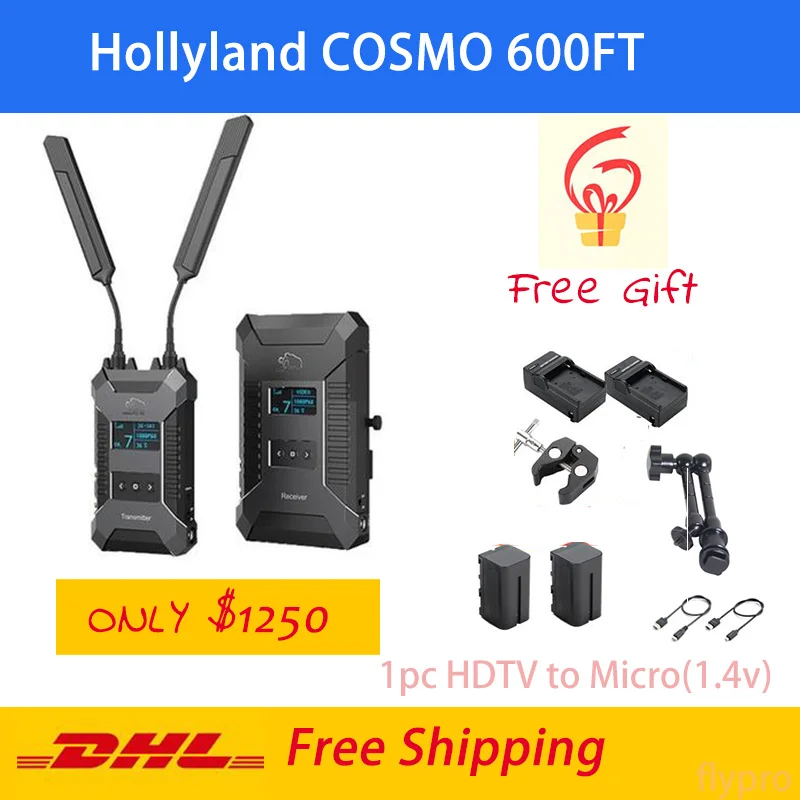 HOLLYLAND COSMO 600FT/Moma Wireless HD Video Transmission System Professional video Transmitter & Receiver 3G-SDI HDMI 1080
HOLLYLAND COSMO 600FT/Moma Wireless HD Video Transmission System Professional video Transmitter & Receiver 3G-SDI HDMI 1080