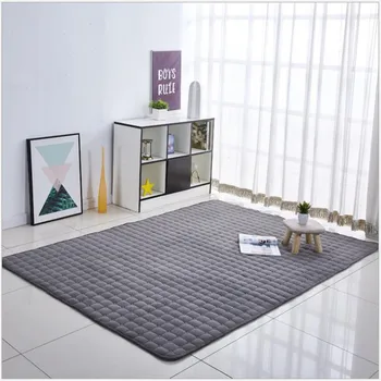Living Bedroom Coffee Table Carpet Children Crawling Mat Foot Rug Solid Color Coral Fleece Quilted Embroidered Carpet Customized
Living Bedroom Coffee Table Carpet Children Crawling Mat Foot Rug Solid Color Coral Fleece Quilted Embroidered Carpet Customized