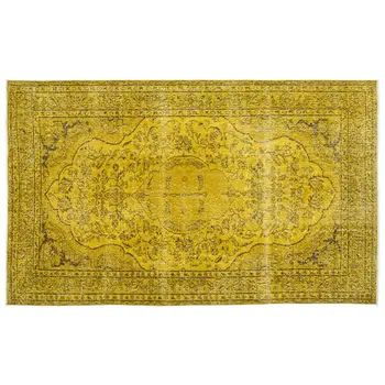 Handmade Yellow Vintage Overdyed Turkish Area Rug 169x275 Cm-5'7''X9'0'' 
Handmade Yellow Vintage Overdyed Turkish Area Rug 169x275 Cm-5'7''X9'0''