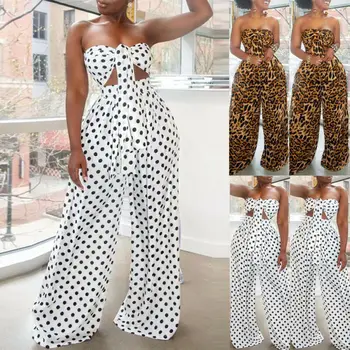 Womens Co Ord Sets 2020 New Summer Holiday 2Pcs Bandeau Sexy Leopard And Dot Tube Crop Top+ Long Pants Wide Leg Pants Jumpsuits 
Womens Co Ord Sets 2020 New Summer Holiday 2Pcs Bandeau Sexy Leopard And Dot Tube Crop Top+ Long Pants Wide Leg Pants Jumpsuits