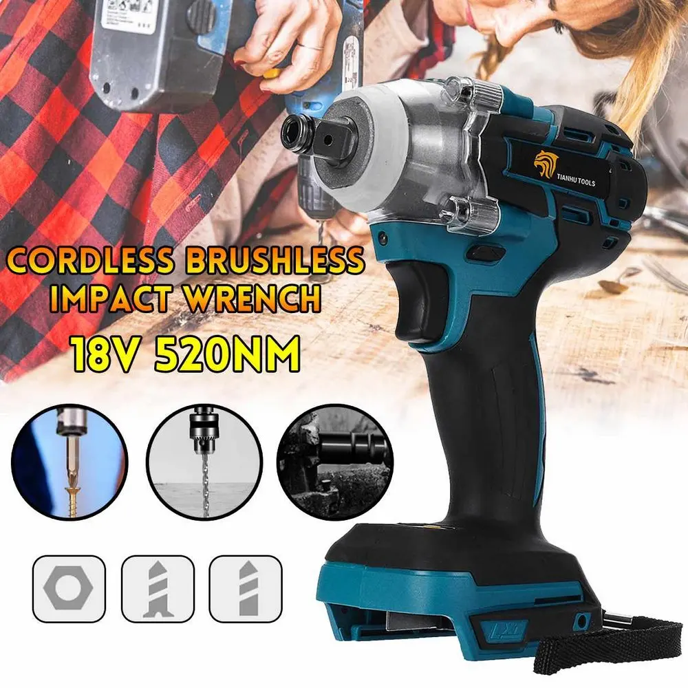 18V Electric Brushless Impact Wrench Rechargeable Impact Wrench Cordless 1/2 Socket Wrench Power Tool For Makita Battery DTW285Z
18V Electric Brushless Impact Wrench Rechargeable Impact Wrench Cordless 1/2 Socket Wrench Power Tool For Makita Battery DTW285Z