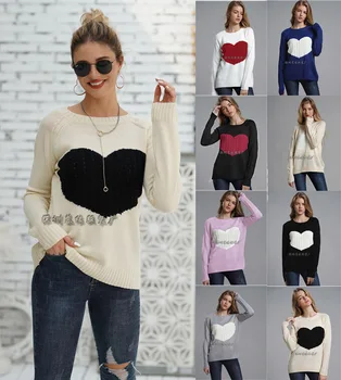 Valentine's day new loose Pullover round neck T-shirt love fashion sweater woman women sweater girls sweaters sweet sweater 
Valentine's day new loose Pullover round neck T-shirt love fashion sweater woman women sweater girls sweaters sweet sweater