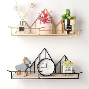 Creative Wooden Wall Mount Floating Shelf Storage Rack Nordic Simple Wrought Iron Landscape Design Wall Decoration Wall Hanging
Creative Wooden Wall Mount Floating Shelf Storage Rack Nordic Simple Wrought Iron Landscape Design Wall Decoration Wall Hanging