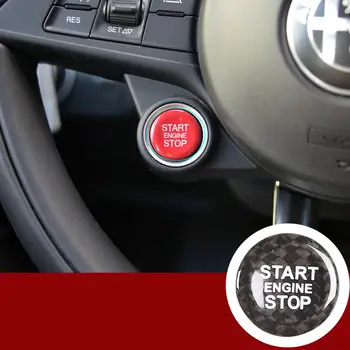 For Alfa Romeo Giulia Stelvio Car Styling Real Carbon Fiber Car Engine Start Stop Button Cover Trim Car Interior Accessories 
For Alfa Romeo Giulia Stelvio Car Styling Real Carbon Fiber Car Engine Start Stop Button Cover Trim Car Interior Accessories