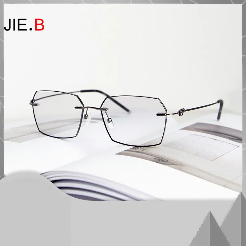 Fashionable photochromic men's frameless titanium alloy goggles prescription myopia progressive hyperopia glasses
Fashionable photochromic men's frameless titanium alloy goggles prescription myopia progressive hyperopia glasses
