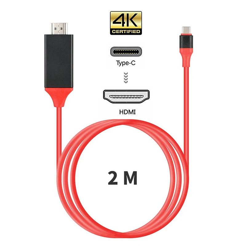 4K USB C 3.1 to HDMI Adapter Cables 2m Type C to HDMI Cable for MacBook Samsung Galaxy S9/S8/Note 9 Huawei Three Colors
4K USB C 3.1 to HDMI Adapter Cables 2m Type C to HDMI Cable for MacBook Samsung Galaxy S9/S8/Note 9 Huawei Three Colors